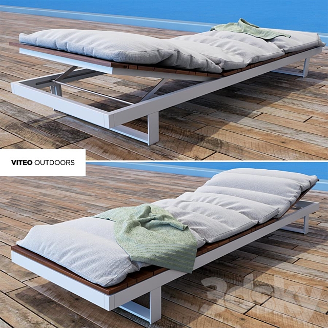 Pure Viteo Outdoor Chaise 3DSMax File - thumbnail 1