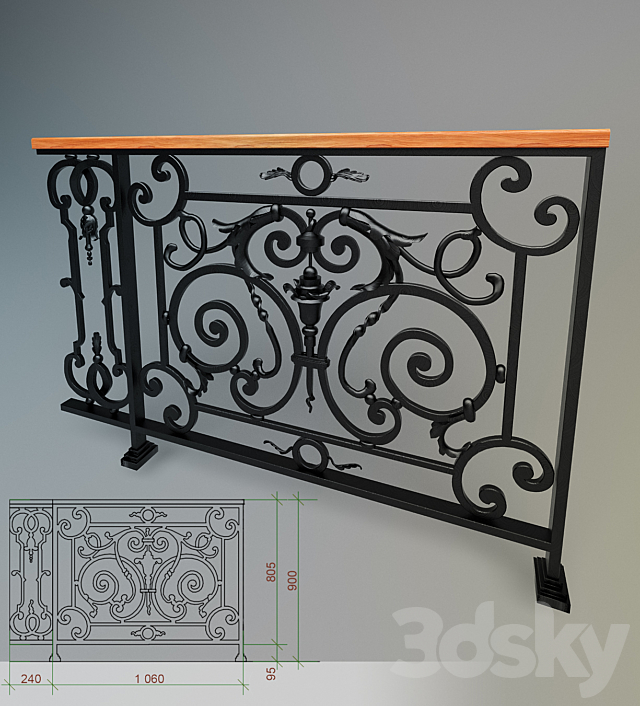 railing 3DSMax File - thumbnail 1