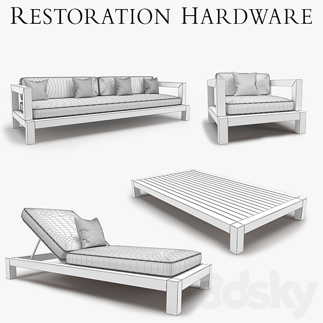 Restoration Hardware – Cordoba Collection 3DSMax File - thumbnail 2