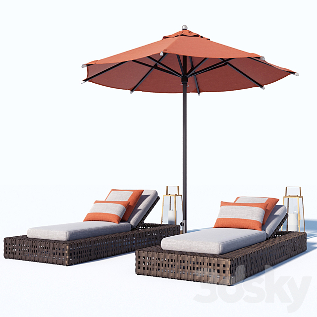 Restoration Hardware outdoor set 3DSMax File - thumbnail 1