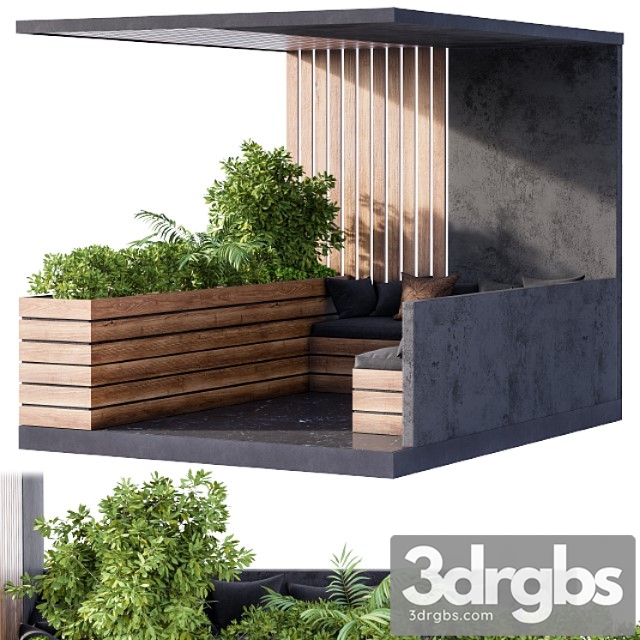 Roof Garden and Balcony Furniture 3dsmax Download - thumbnail 1