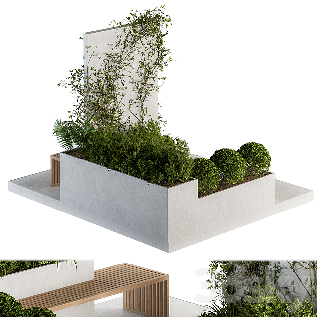 Roof Garden and Landscape Furniture with Pergola 06 3ds Max - thumbnail 3