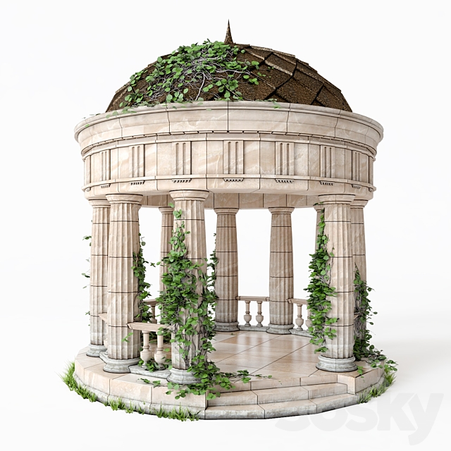 Rotunda classical (antique) V2 3ds Max - thumbnail 1