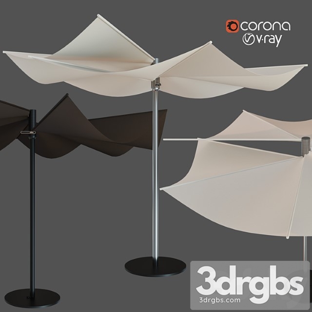 Round Garden Umbrella 3dsmax Download - thumbnail 1