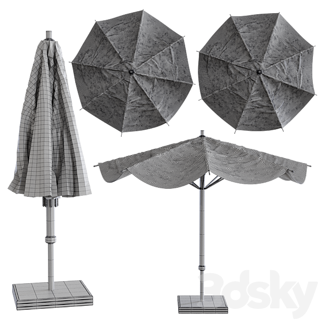 Royal Botania SHA Outdoor Umbrella 3DSMax File - thumbnail 3