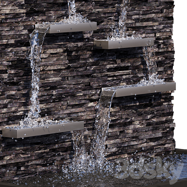 Sandstone wall fountains 3DSMax File - thumbnail 4