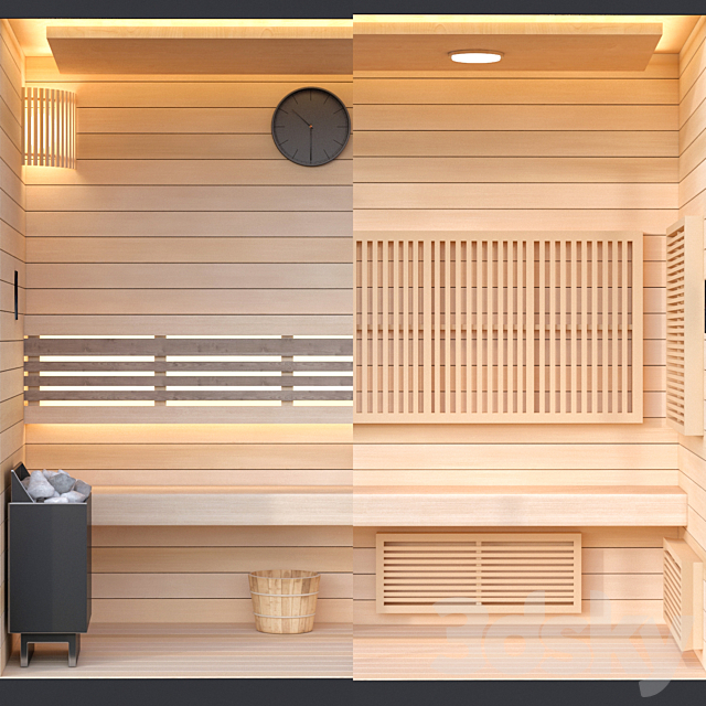 Sauna 4 3ds Max - thumbnail 2