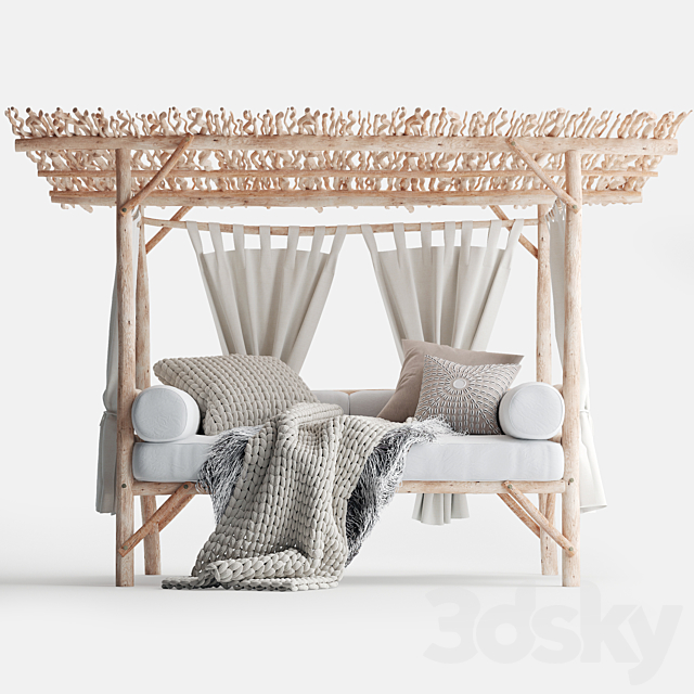 Serengeti daybed 3ds Max - thumbnail 2