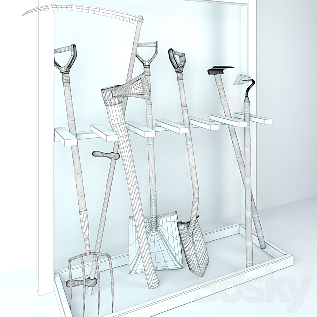 Set of garden tools 3ds Max - thumbnail 2