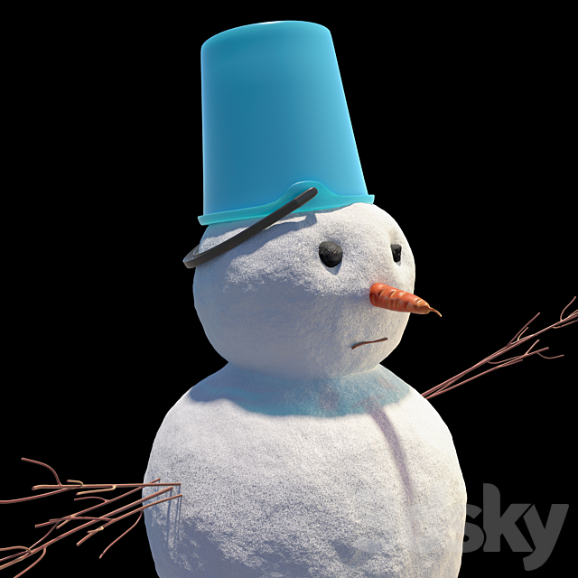 Snowman 3ds Max - thumbnail 3