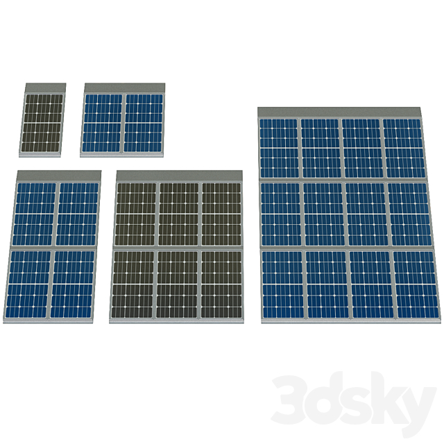 Solar panels (panels) _ Solar panel 3ds Max - thumbnail 3