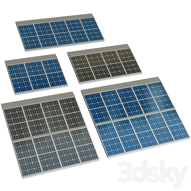 Solar panels (panels) _ Solar panel 3ds Max - thumbnail 1