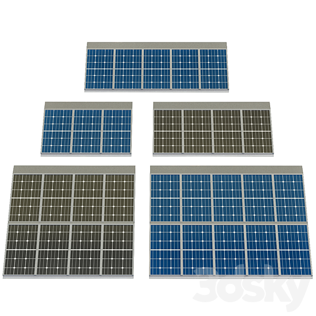 Solar panels (panels) _ Solar panel 3ds Max - thumbnail 2