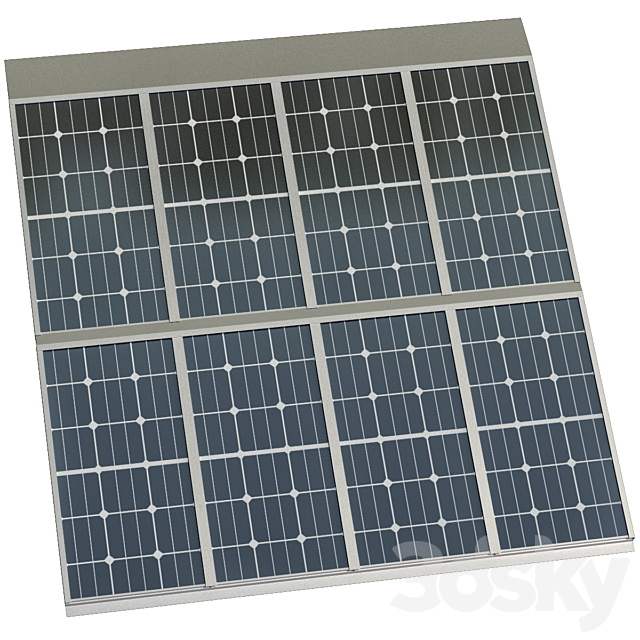 Solar panels (panels) _ Solar panel 3ds Max - thumbnail 3