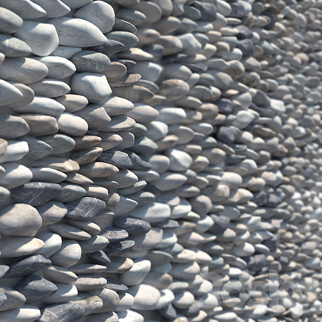 Stone Wall Riverstone 3ds Max - thumbnail 2