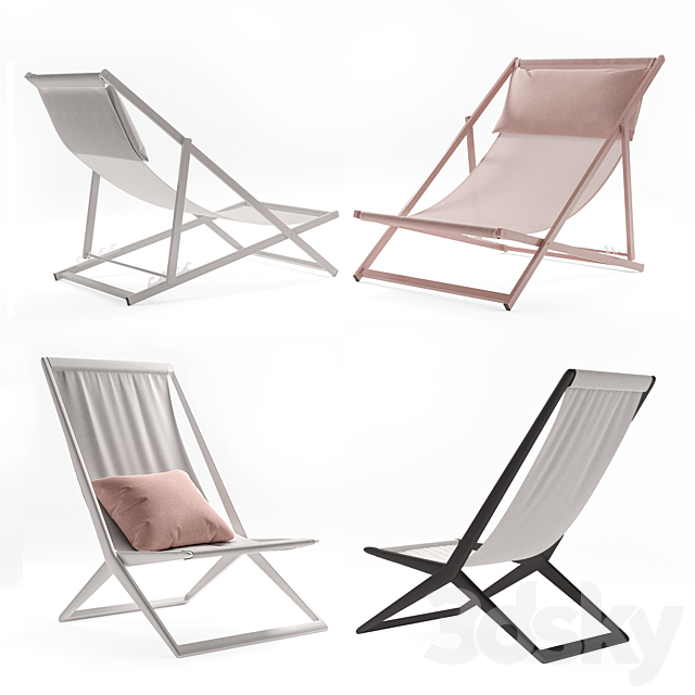 Sun lounger set 3DSMax File - thumbnail 1