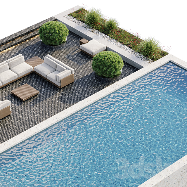 Swimming pool (13.6-16m) 3ds Max - thumbnail 2