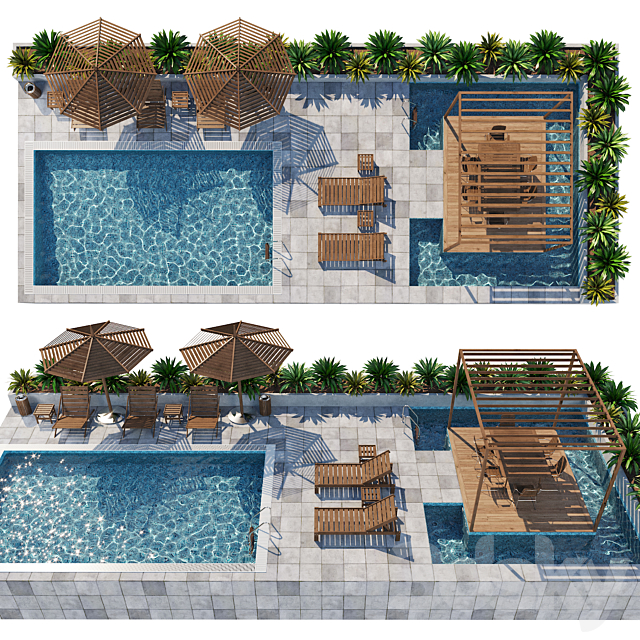 Swimming pool 3ds Max - thumbnail 1