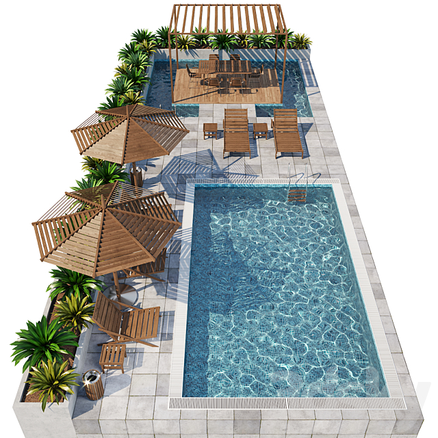 Swimming pool 3ds Max - thumbnail 3