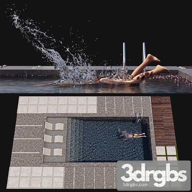 Swimming pool diving 3dsmax Download - thumbnail 1