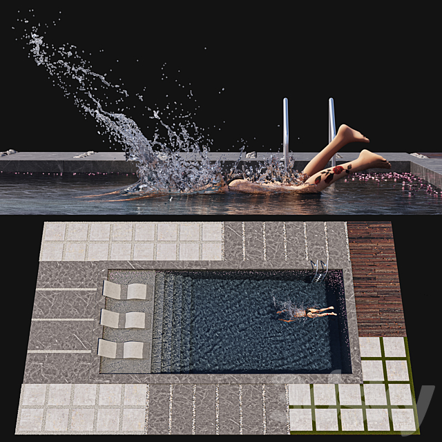 Swimming pool diving 3DSMax File - thumbnail 1