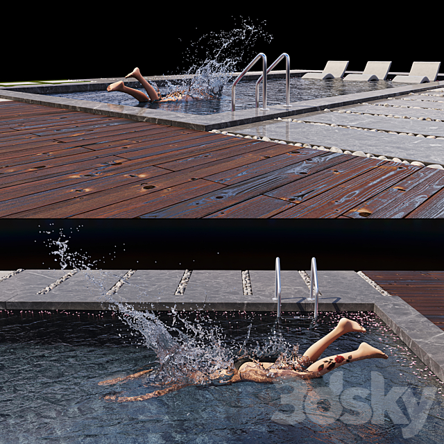 Swimming pool diving 3DSMax File - thumbnail 2