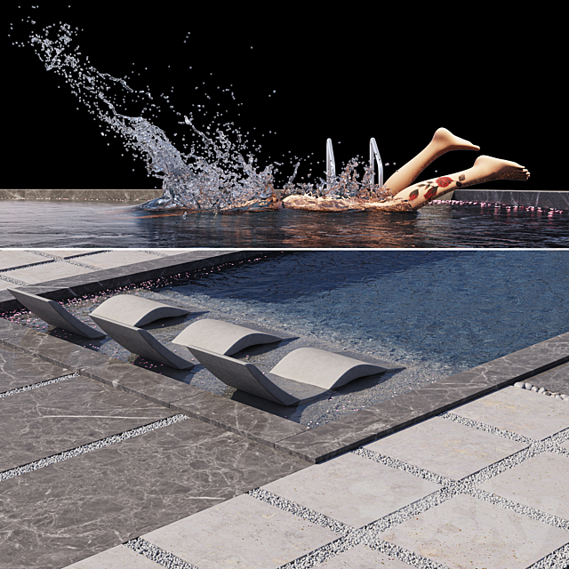 Swimming pool diving 3DSMax File - thumbnail 3