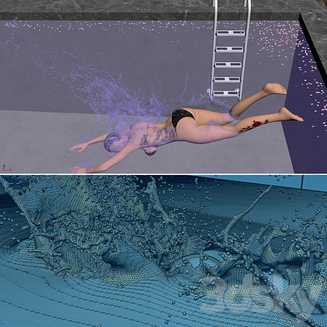 Swimming pool diving 3DSMax File - thumbnail 4