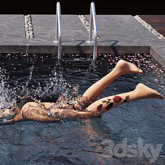 Swimming pool diving 3DSMax File - thumbnail 5