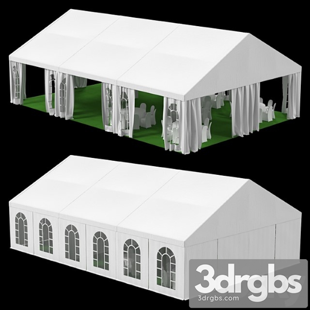 Tent 10x15m 3dsmax Download - thumbnail 1