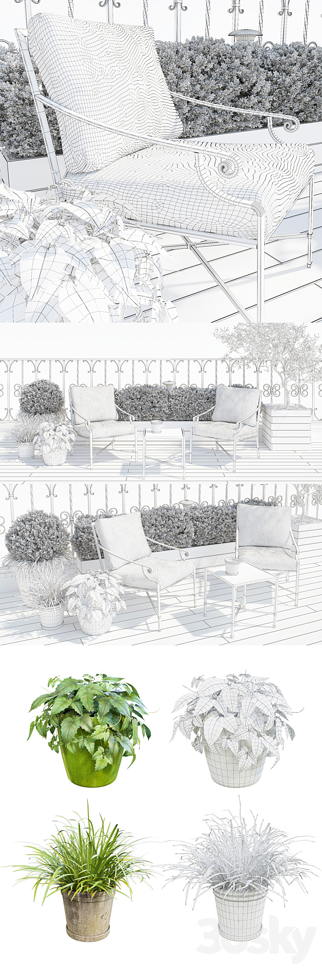 Terrace. balcony. penthouse 3DSMax File - thumbnail 3