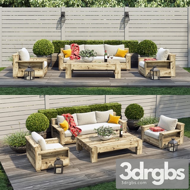 Terrace Patio Outdoor Space 3dsmax Download - thumbnail 1