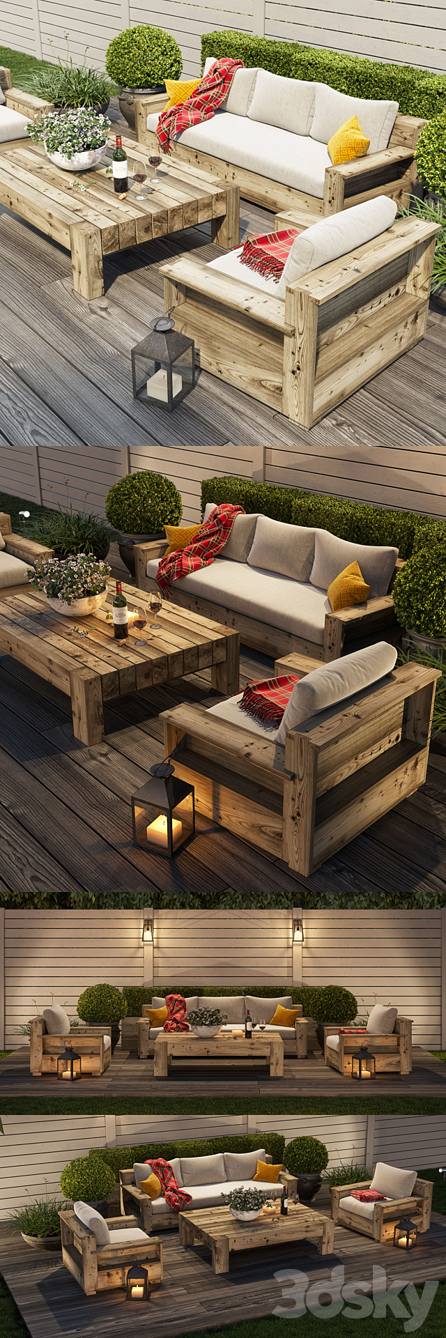 Terrace. patio. outdoor space 3DSMax File - thumbnail 2