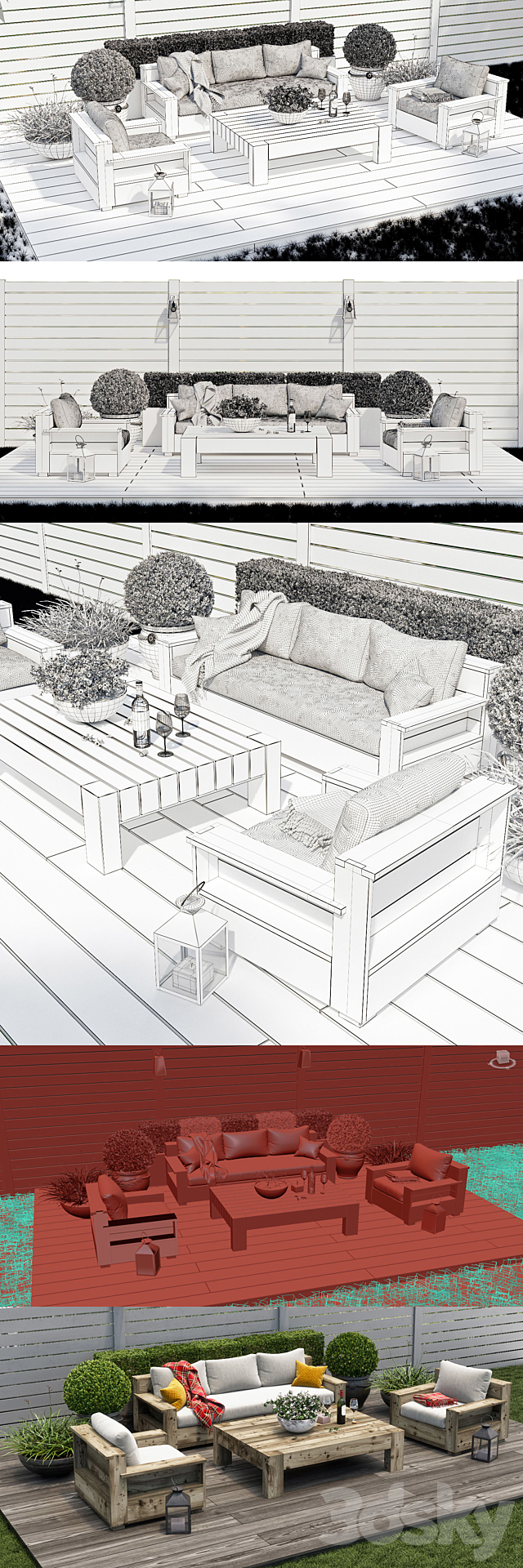 Terrace. patio. outdoor space 3DSMax File - thumbnail 3