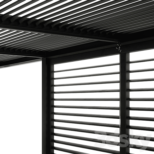 Terrace pergola MARANZA 720cm gray 3ds Max - thumbnail 2