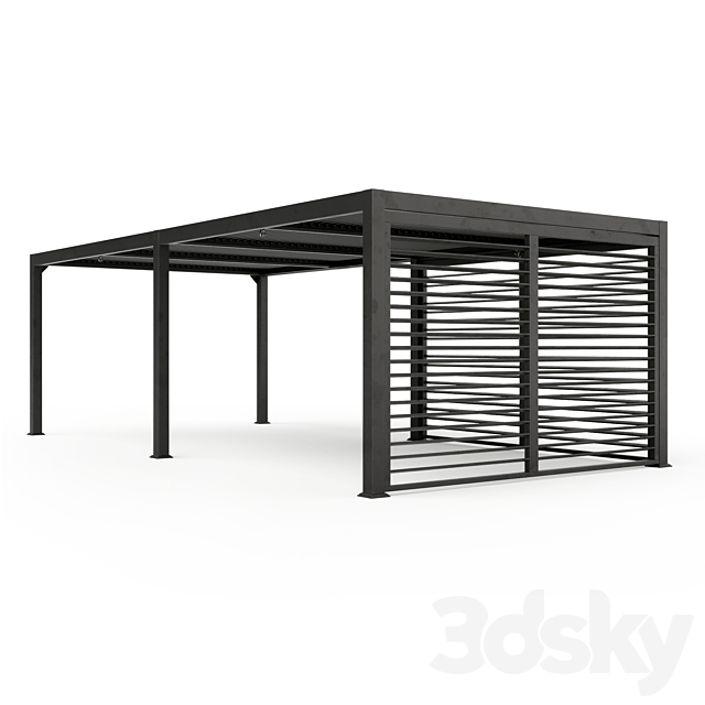 Terrace pergola MARANZA 720cm gray 3ds Max - thumbnail 3