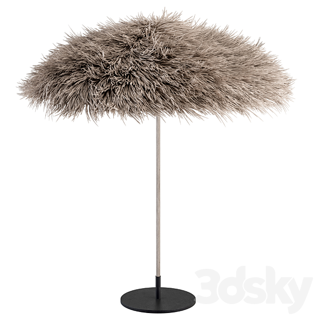 Thatch Umbrella With Palm Leaf 01 3ds Max - thumbnail 1