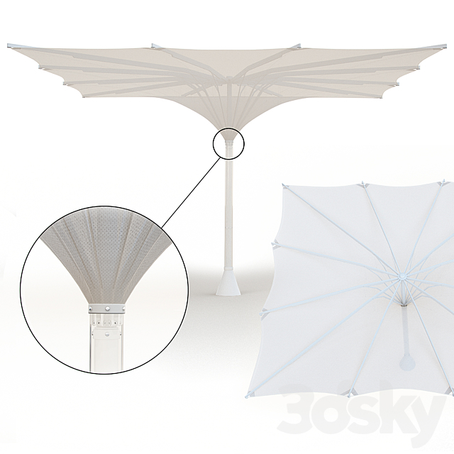 Umbrella MDT-tex Tulip Form 3ds Max - thumbnail 1