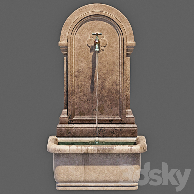 Wall Fountain 3ds Max - thumbnail 1