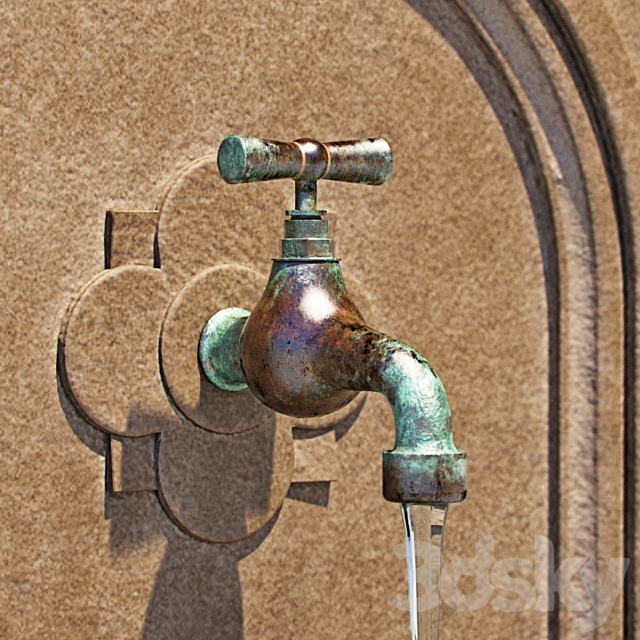 Wall Fountain 3ds Max - thumbnail 2