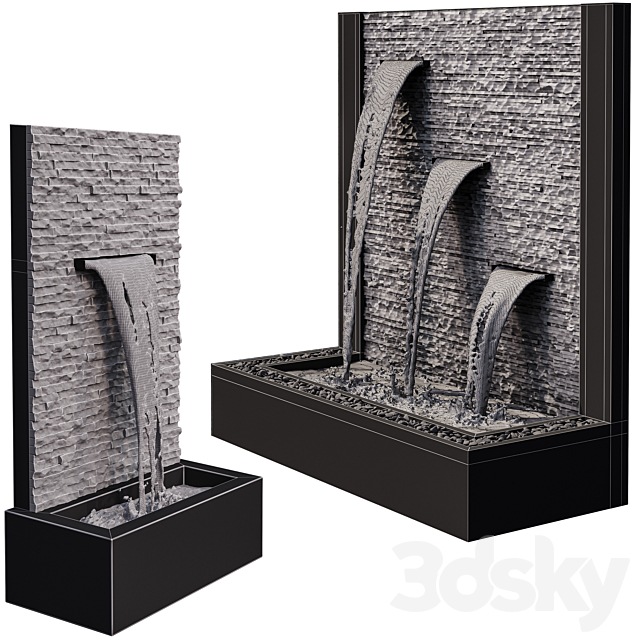 Wall fountains 3DSMax File - thumbnail 2