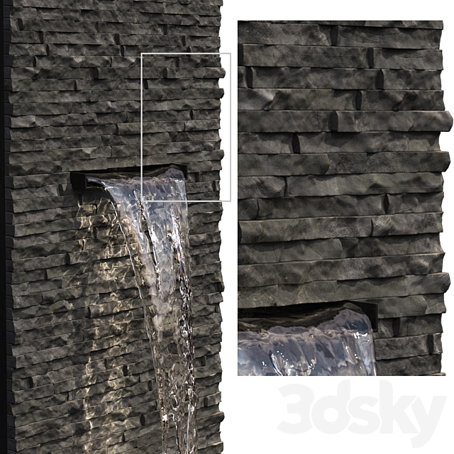 Wall fountains 3DSMax File - thumbnail 4