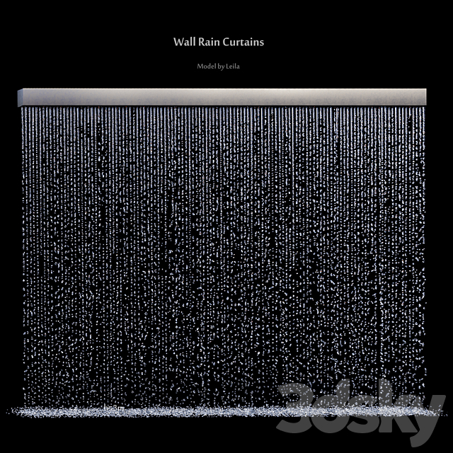 Wall rain curtain waterfall 3DSMax File - thumbnail 3