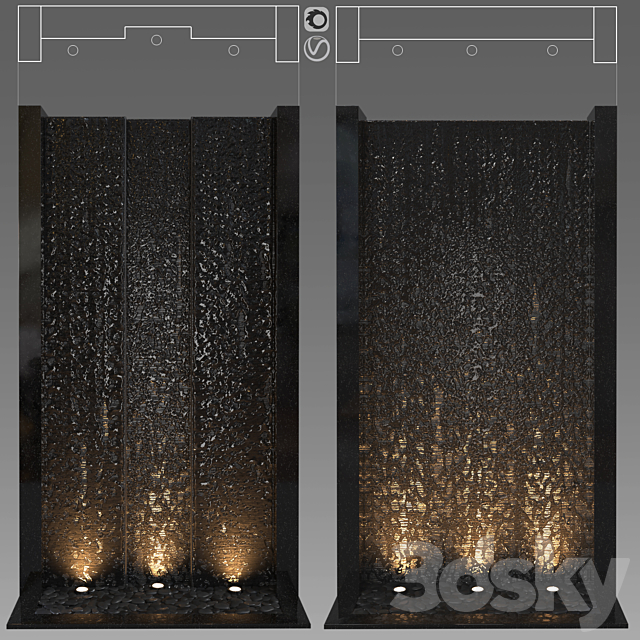 Wall water 1 3DSMax File - thumbnail 1