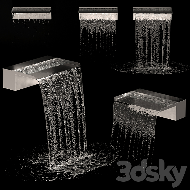 Wasserfall edelstahl 02 3DSMax File - thumbnail 1