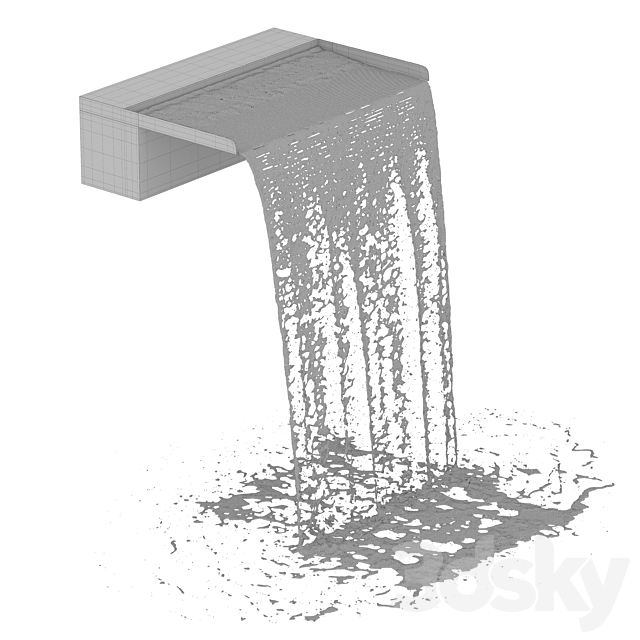 Wasserfall edelstahl 02 3DSMax File - thumbnail 3