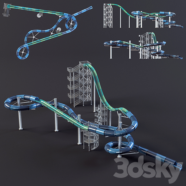 Water amusement 3ds Max - thumbnail 1