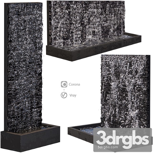 Water Wall Fountains 3dsmax Download - thumbnail 1