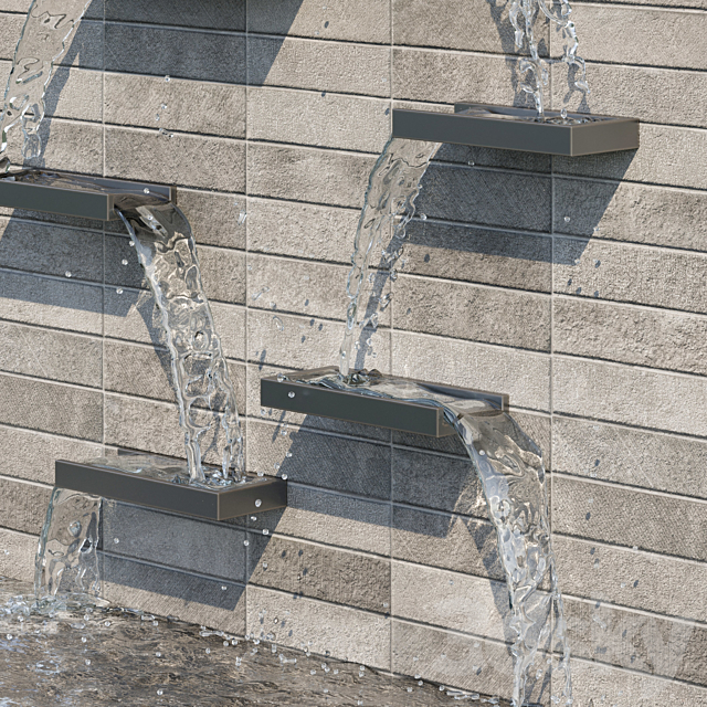 Waterfall fountains cascade 02 3DSMax File - thumbnail 5