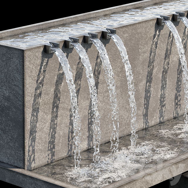 Waterfall fountains cascade 04 3DSMax File - thumbnail 2